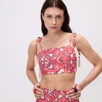 Dámské oblečení Reserved - Vzorovaný top - vícebarevná - 758II-MLC - 758II-MLC-XL