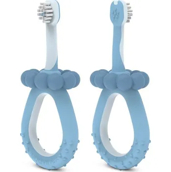 Zubní kartáček Suavinex Dětský kartáček na zoubky BABY 0-2 let modrý