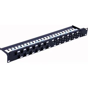 Patch panel Patch panel Techly Techly 367836 24x Keystone RJ45 Cat6a UTP, 1U, úhlové porty