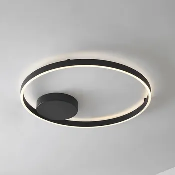 Lampička Lucande Smart LED stropní svítidlo Moise, černé, CCT, Tuya - Stříška – Ø 20 cm, výška 4 cm černá LED 42 W celkem - Doprava zdarma