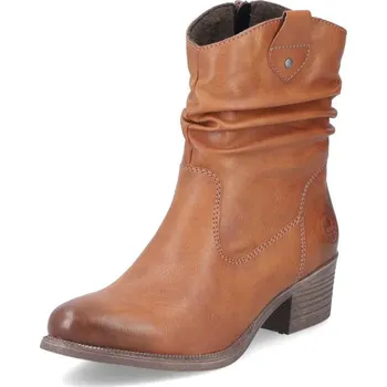 Dámské kozačky Dámská kotníková obuv RIEKER 73170-24 hnědá W5 41