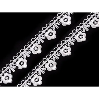 Stuha Vzdušná krajka šíře 21 mm Varianta: 1 bílá, Balení: 13.5 m