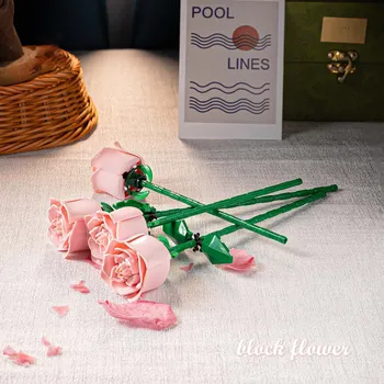 ostatní stavebnice Zhe Gao Růžová růže stavebnice