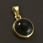 Goldpoint Zlatý přívěsek s broušeným vltavínem Váha: 1.20 g