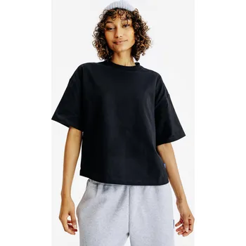 DECATHLON Dámské tričko crop XS ČERNÁ