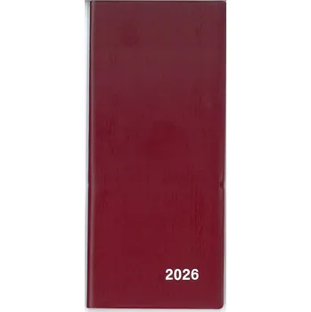 Diář Diář 2026 měsíční plánovací VM1-1 PVC bordó