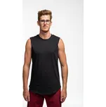 TallGuys Pánské prodloužené tričko bez rukávu | óčko | Deep black Velikost: L, Střih: Regular