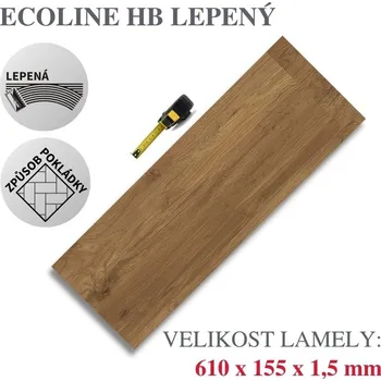 vinylová podlaha Vinylová podlaha DP 9564 Dub vita tmavý Varianta: Ecoline HB (Rybí kost) lepený