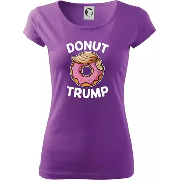 Dámské tričko Donut Trump - Dámské triko Pure - 2XL ( Fialová )