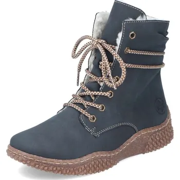 Dámské kozačky Dámská kotníková obuv RIEKER Y8443-14 modrá W5 36