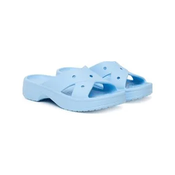 Dámské pantofle Nazouváky Crocs Classic Women's Cross Strap 210840 Modrá 41_42