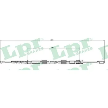 Lanko parkovací brzdy Tažné lanko, parkovací brzda LPR C0049B
