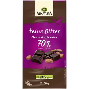 Čokoláda Alnatura Bio Jemně hořká čokoláda, 70% kakao, 100 g