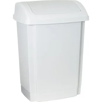 Odpadkový koš Plast team koš odp.výklopný 10l obdél.PH BÍ