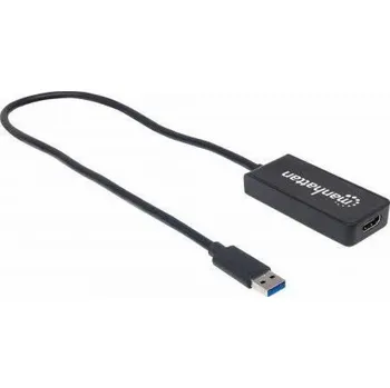 USB hub Manhattan USB to HDMI adaptér černý (152259)