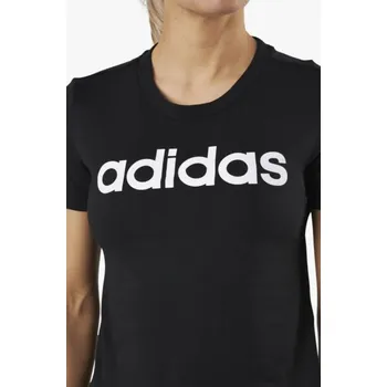 Dámské tričko dámské tričko ADIDAS - BLACK/WHITE - L (Adidas Loungewear Ess Logo)
