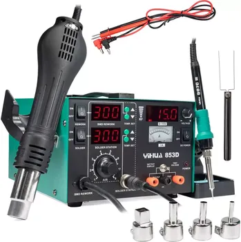 Páječka Horkovzdušná pájecí stanice YIHUA 853D (800W 100-480°C + zdroj 1A 0-15V RF)