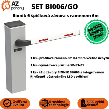 SET BI006/GO - BIONIK6 špičková závora s ramenem 6 m