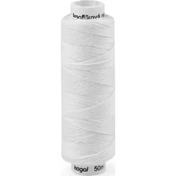 Nit Nitě lněné knoflíkové 50 m bílá 10 ks