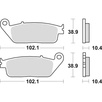 Brzdová destička brzdové destičky, BRAKING (semi-metalická směs SM1) 2 ks v balení M501-138