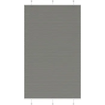 Roleta vidaXL Plisovaná roleta 120x200 cm Šířka látky 119,4cm Polyester [4015266] Barva: antracitová