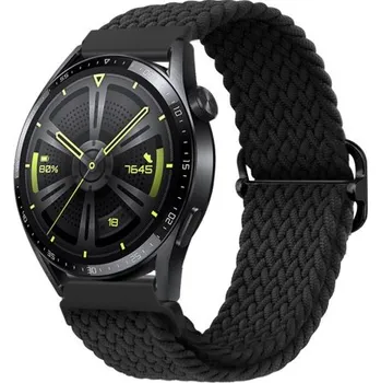 Řemínek na hodinky BSTRAP | BStrap Elastic Nylon reminek na Samsung Galaxy Watch 3 45mm, black (SSG025C0101)