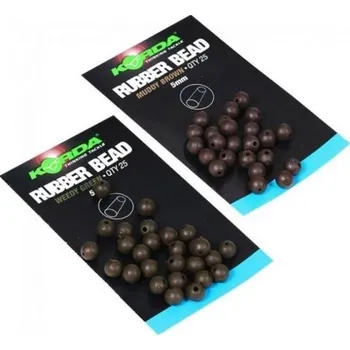 KORDA Gumové korálky Rubber Beads 5mm Barva: Brown