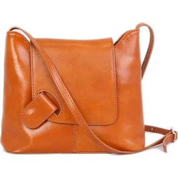 Kabelka ITALSKÉ Dámské camel kožené kabelky Nevita