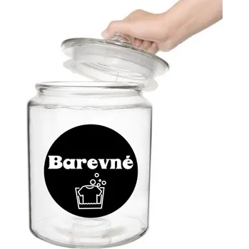 Dóza na potraviny Označto Nálepka/štítek s grafikou trika - Barevné Barva písma: Černé na bílém