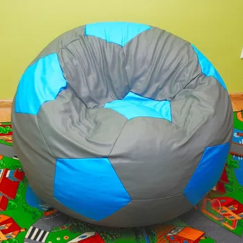 Taburet Sedací vak - míč 100 cm - šedá + světlemodrá