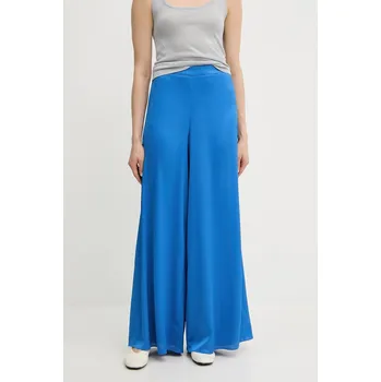 Dámské kalhoty Kalhoty Marella Emme by Marella dámské, modrá barva, široké, high waist, 2515131182200 54X, vel. 40