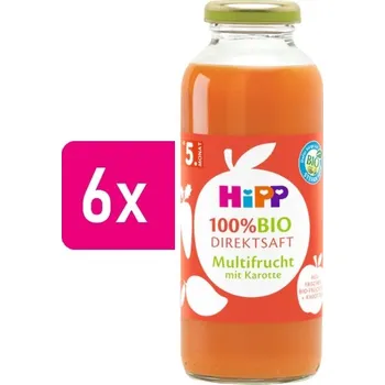 HiPP 100 % BIO JUICE Ovocná šťáva s karotkou 6x330ml