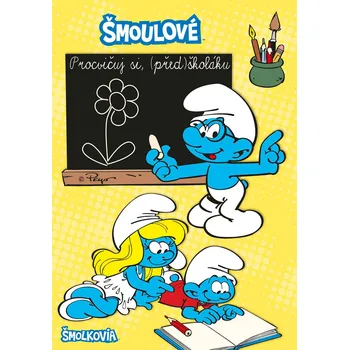 omalovánky Akim AKIM Procvičuj si (před)školáku Šmoulové set s popisovačem
