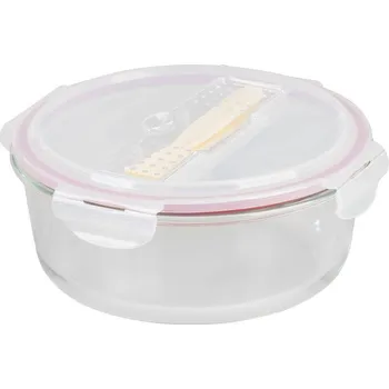 Dóza na potraviny Dóza MagicHome, okrúhla, 1200 ml, s vekom, s príborom, Clip