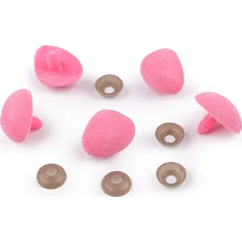 Čumák sametový s pojistkou 20x25 mm růžová 30 sada