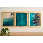 Creative Home Sada nástěnných obrazů „Moře“ – MDF, 76,5 × 28,5 cm