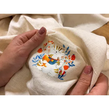 Textilní nažehlovací páska ePiPí Nažehlovačka - Kočička Maneki Neko