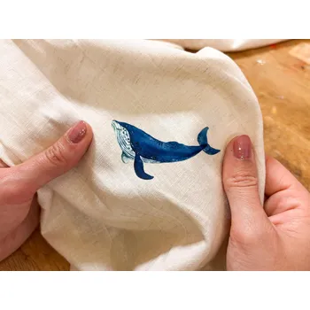 Textilní nažehlovací páska ePiPí Nažehlovačka - Velryba