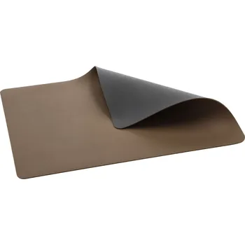 prostírání Prostírání 46 x 33 cm, oboustranné, sada 4 ks, tmavě hnědá / titanová, PVC, Bitz