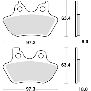 Brzdová destička brzdové destičky, BRAKING (sintrovaná směs CM77) 2 ks v balení M501-335