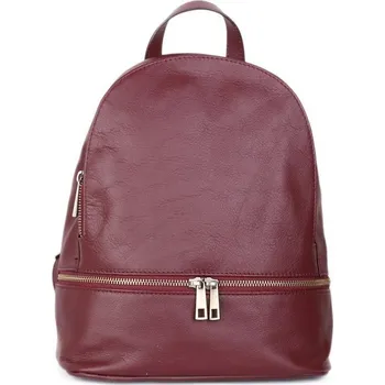 ITALSKÉ Burgundský kožený batoh z Itálie Ester