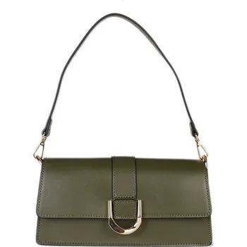 Kabelka ITALSKÉ Dámské luxusní kožené kabelky khaki Larika