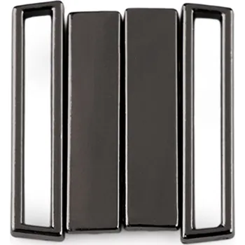 Galanterie Plavkové zapínání šíře 25 mm kovové nikl černý 1 pár