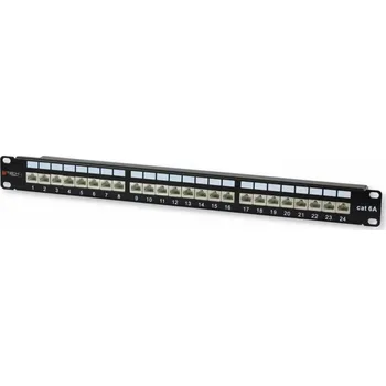 Patch panel Patch panel 24 STP Cat. 6/6a, czarny