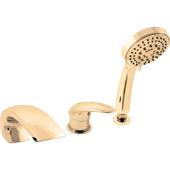 Vodovodní baterie DUNAJ - Vanová baterie 3-otvorová, Zlatá lesklá D472.0YZ, RAV Slezák Barva: ZLATÁ - lesklá, Rozměr: 1/2"