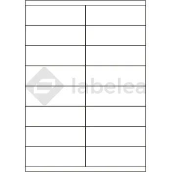 Samolepící etiketa Labelea Samolepicí etikety 105x35 mm bílé papírové, na archu A4, pro laserový a inkoustový tisk, Barva etiket Bílá, Počet archů v balení 100 EPY105035W016S
