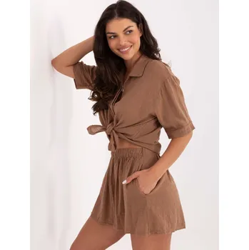 Elegantní komplet v hnědé barvě TW-KMPL-