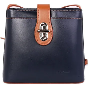 Kabelka ITALSKÉ Vera Pelle dámské kožené crossbody kabelky Vera Pelle modrá