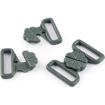 Plavkové zapínání šíře 17 mm plastové zelená lahvová 20 pár