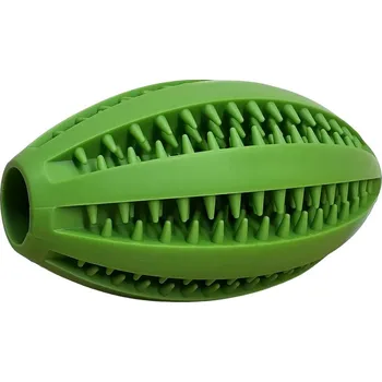 Hračka pro psa Žvýkací míček pro psy Rugby 12 cm zelený